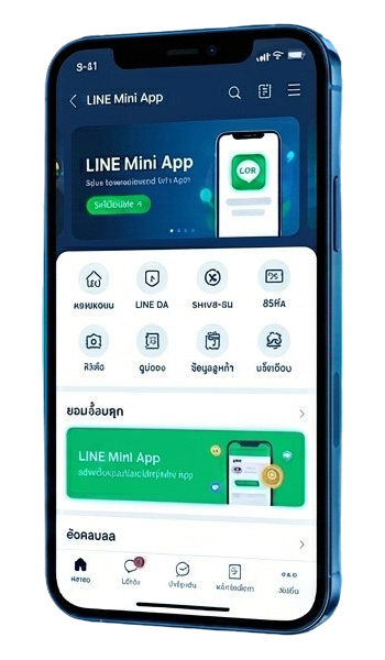 ตัวอย่าง LINE Mini App บนมือถือ
